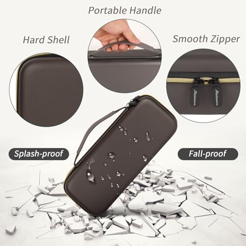 Image of Steamer Case Compatible with Jack & Rose /for FEPPO /for Nesugar /for Kssvzz Portable Steamers, Handheld Iron Carrying Storage Bag Organizer with Mesh Pocket for Accessories-Brown