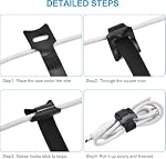 100PCS Reusable Hook and Loop Cable Ties - 6&8-Inch Assorted Bundle, Heavy-Duty Cable Management Straps, Reusable Cord Organizers for Desk, Home, Office & Data Centers