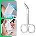 YBEATY 2 Pcs Ostomy Scissors Stainless Steel Curved Scissors Urothrostomy Surgical Nursing Bandage Supplies for Doctors Home Care Nurses Veterinary (Silver)