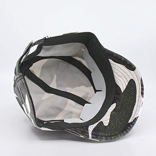 Image of The Vintage Year Washed Cotton Distressed Cadet Hat - Tactical Military Baseball Cap for Men & Women, Outdoor Casual Wear