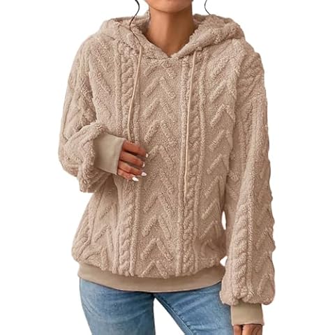 Women's Plus Size Teddy Fleece Hoodie Cover