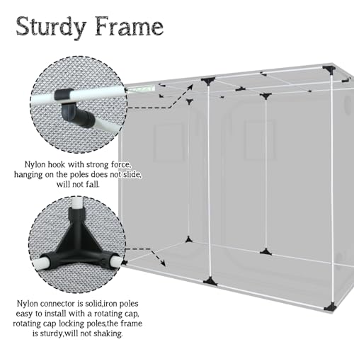 Image of zazzy 10x5 Grow Tent 120 inchx60 inchx78 inch Hydroponic Mylar Grow Tent