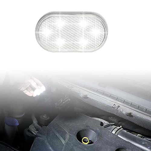ZPJSZ 1 PCS sans Fil Intérieur De Voiture LED Capteur Lumière USB Rechargeable Tactile Interrupteur Lumière Portable Auto sans Fil Ambiante Lampe ou Tronc Ambiante-White||1 PCS Cover