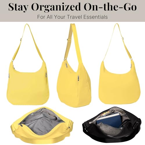 Image of Baggallini Swift Hobo Crossbody Bag for Women - Lightweight 15.7 inchx16 inch Travel Purse Handbag Hobo Bag