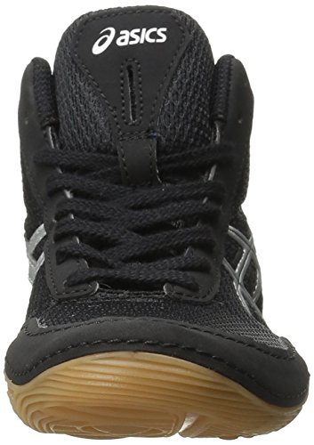 Asics Matflex 5 Gs Wrestling Shoe (Little Kid/Big Kid), Black/Silver, 2 M Us Little Kid #TOP1