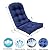 Patio Rocking Chair Cushion,Waterproof Non-Slip High Back Patio Cushions,43Inch Indoor/Outdoor Chaise Lounger Cushions (Green)