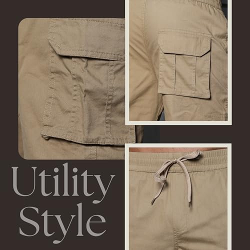 Image of Men's Stylish Cargo Pants | Slim Fit | Multi-Pocket Utility Trousers | Durable & Comfortable Fabric | Casual, Travel & Outdoor Wear