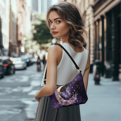 Image of Handbag for Women Leather Underam Shoulder Bag with Zipper Fashion Work Purse Waterproof Travel Wallet