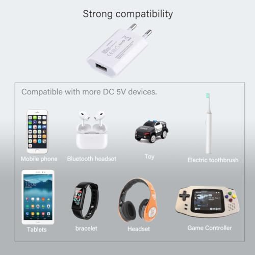 Ładowarka USB, zasilacz sieciowy, wtyczka USB do ładowania telefonu komórkowego, inteligentnego zegarka, tabletu