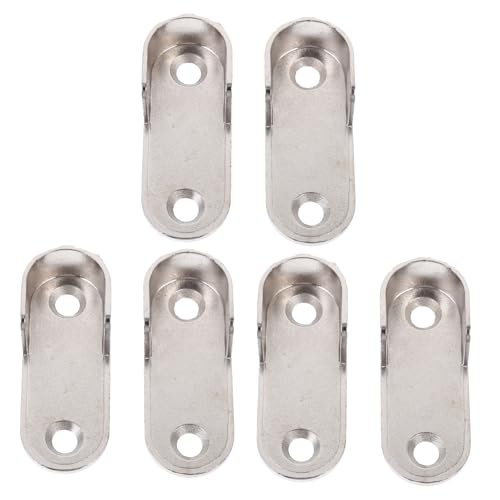 SOIMISS 6 Piezas Soportes para Barra de Armario de Aleación Galvanizada Soporte Robusto y Resistente la Oxidación para Colgar Ropa Toallas y Corbatas Accesorios Esenciales para Armarios y