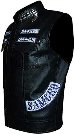 Mens Jax Teller SOA Biker Real Leather Vest