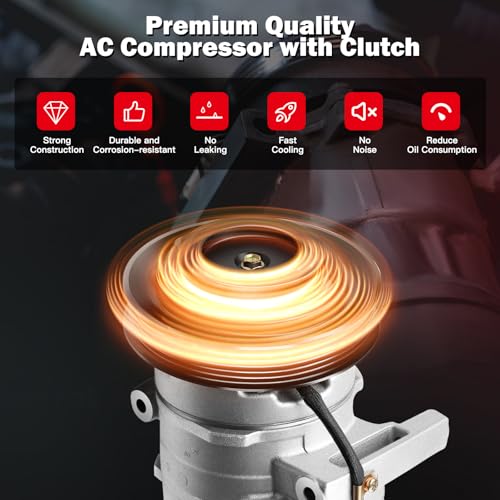 Image of CCIYU AC Compressor w /Clutch for Dodge Charger V6 2.7L 2006-2010
