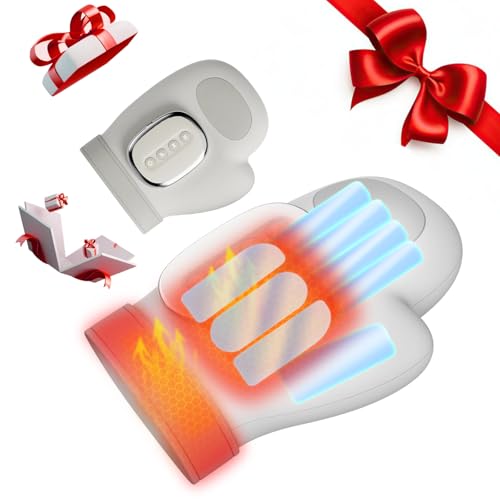 2026 NEW Hand Massager with Heat and Compression, Hand Massager with 3 Temps (108°F ~ 121℉), 5 Strengths, 3 Massages for Arthritis, Wrist & Carpal Tunnel Relief, Hand Massage, Gift for Women/Men