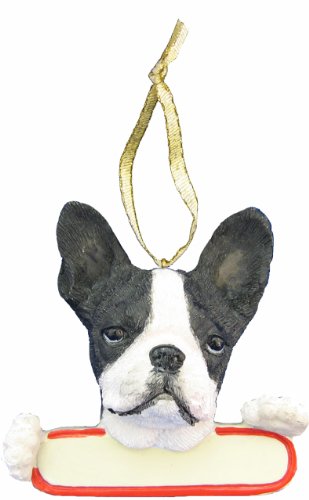 Boston Terrier Dog Santa's Pal Christmas Ornament