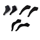 Kalevel Eyeglass Ear Grip Silicone Ear Hooks Holder Ear Grips for Glasses Anti-Slip Ear Grip Hook for Eyeglasses Glasses (3 Pairs 3 Sizes) (Black)