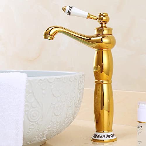 Robinet en laiton antique mitigeur chaud et froid pour lavabo retro