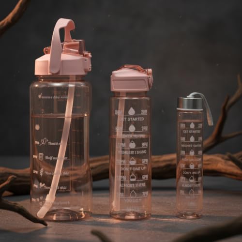 Image of LAZYwindow 2L Motivational Water Bottle Set of 3 | BPA-free plastic is designed for safe everyday beverage use.