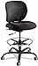 Safco Vue Office Chair, Heavy Duty Stool, 350 lbs Capacity, Ergonomic Mesh Back, 360 Swivel Seat, 5-Star Base, Black