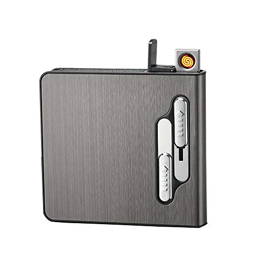 Cigarette Case RDJSHOP Multifunctional Portable Automatic Bomb case USB Charging Lighter Integrated Creative (Color : 20 Pieces)