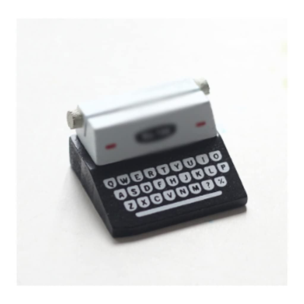 MOBYGKFY Vintage Wooden Typewriter Card Picture Holder Memo Clip Scrapbook Photo Desktop Decoration Office Supplies