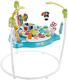 Fisher-Price Color Climbers Jumperoo, Freestanding Bouncing Baby Activity Center with Lights, Music and Toys, GWD42