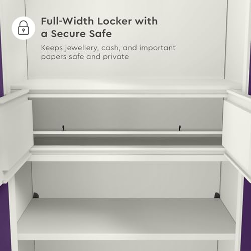Image of Interio by Godrej Aceline 2-Door Digital Printed Steel Almirah | Textured Magic Purple Wardrobe for Clothes, 1-Year Warranty, 1 Full Locker, 2 Shelves