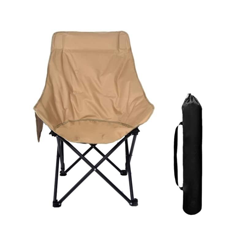 OneTigris DRAGONHIDE Sedia Da Campeggio Pieghevole - Schienale Alto, Leggera 2.1kg, Portata 125kg, 2 Tasche, Coyote Marrone - Foto 6