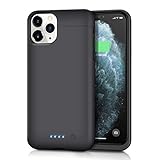 Pxwaxpy Battery Case for iPhone 11 Pro, Upgraded 5500mAh Portable Rechargeable Charging Case Protective Charger Case Extended Battery Pack for Apple iPhone 11 Pro [5.8 inch], Black