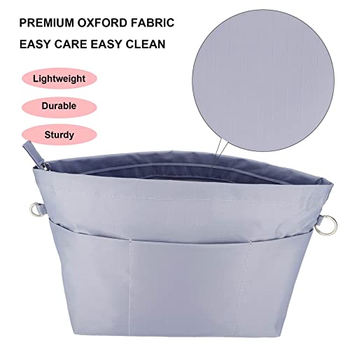 Image of Handbag Tote Purse Organizer Insert, Large, Grey