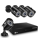 XVIM No HDD 1080P Wired Home Security Camera System 4CH CCTV DVR Recorder 4pcs Full HD 1080P Indoor Outdoor Waterproof Surveillance Cameras Night Vision, Easy Remote Access