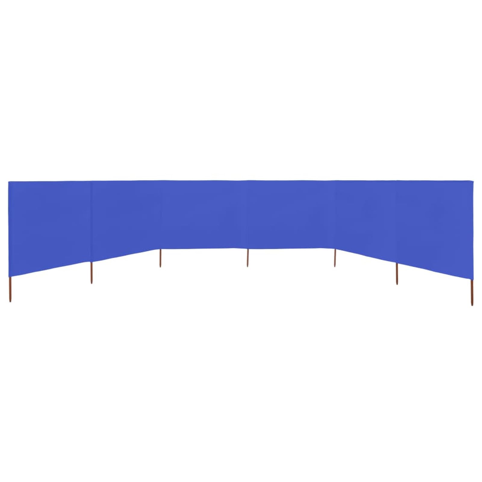 Paravento da spiaggia a 6 pannelli, tessuto blu celeste, 800 x 80 cm, antivento da spiaggia, tenda da spiaggia
