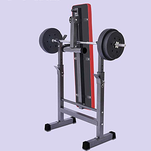 Halterbank met Verstelbare Stangsteun en Diphandgrepen, Opvouwbare Bankdrukbank, Laadvermogen van het Weight Bench 200 kg, Max Uitgevouwen Grootte 111 * 58,5 * 125 cm - Image 8