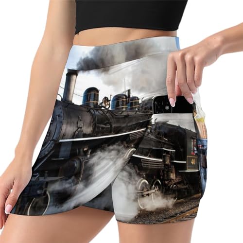 Jupe de tennis noire vêtement sport femme jupe short avec poche