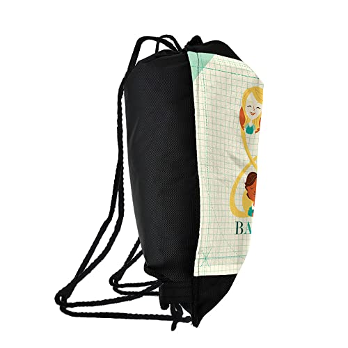 LOGOVISION Big Bang Theory Retro Art Drawstring Backpack Sports Bag Sackpack 17" x 13", Perfect for Gym, Yoga or Practice2