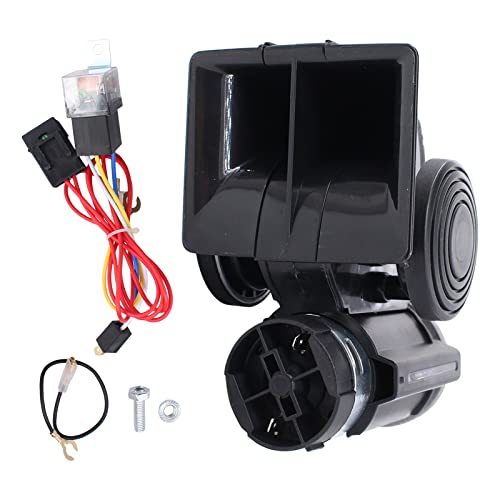 Doo Engy Nebelhorn Druckluft Hupe Horn 12V Kompressor Fanfare 150dB Lufthorn Drucklufthorn Signalhorn 2 Klang für alle 12V Fahrzeuge LKW Züge Boote Autos PKW Motorrad universal