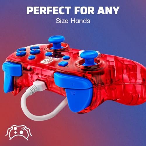 Manette Switch PDP Rock Candy Mario rouge filaire compacte pour console Nintendo Switch OLED et Lite - 6