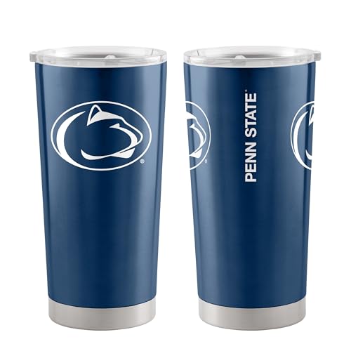 Image of Logo Brands 20 oz Powder Coat Tumbler- Insulated Tumbler with Lid for Water, Iced Tea or Coffee, Smoothie and More