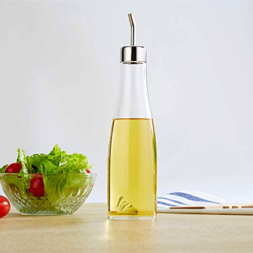 Gsycle 300ml Olive Oil Bottle, Cooking Oil Dispenser Container Cruets Carafe for Kitchen Oil Pot Vinegar Pot, 6x25cm/2.4x9.8in
