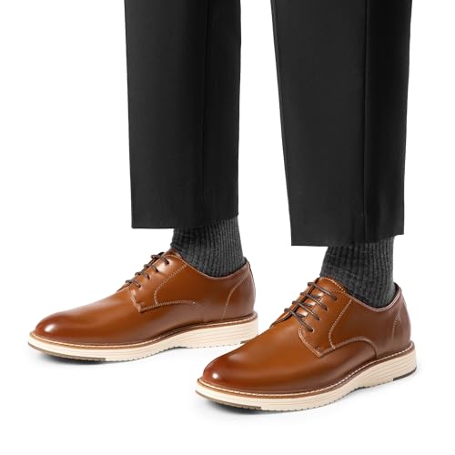 Bruno Marc Bruno Marc Men's Crossflex Casual Dress Shoes Business Formal Oxfords Sneaker,Size 10.5,Brown,SBOX2417M