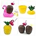 SOLUSTRE 2sets Pineapple Cups with Straws Hawaiian Party Mugs for Beach Theme Events Fun and Creative Drinkware Random Colors