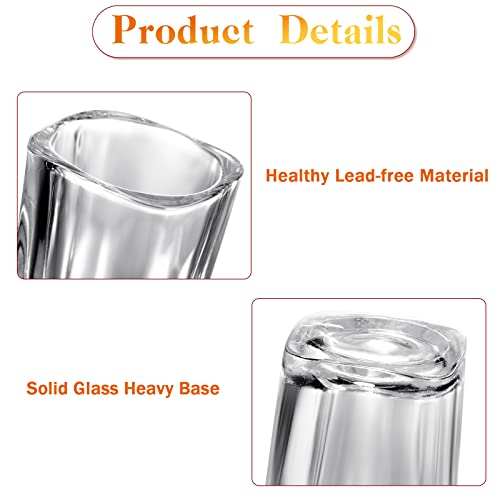 50 Pack 2.2 Ounce Shot Glasses Bulk Heavy Base Shot Glass Set Square Shot Glasses Clear Shot Glasses For Vodka Whiskey Wine Beer Espressos Liquors Family Party #TOP2