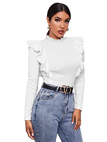T-shirt manches longues femme blanc KULIA pour une soirée Bollywood