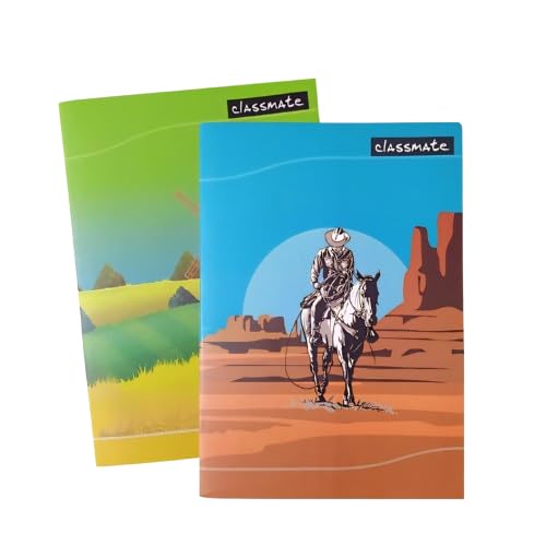 Image of Classmate A /4 Size Foolscap- Size- 29.7 x 21 cm| Single Line Ruled 172 Pages Notebook| Soft Cover Binding Smooth White Pages Pack of 6