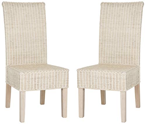Arjun White Washed Wicker Chairs