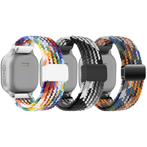Correas trenzadas compatibles con Gizmo Watch 3, bandas elásticas Solo Loop ajustables infantiles