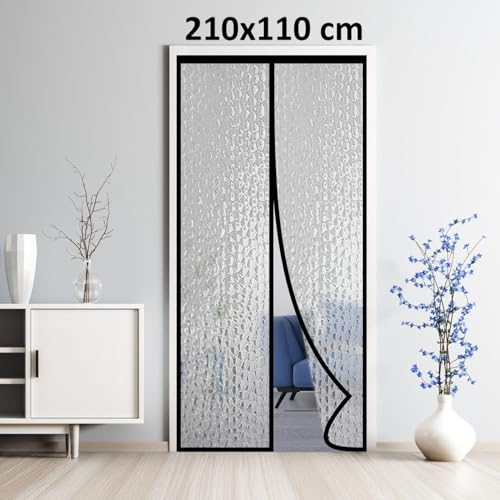 Image of TurtleGrip Magnetic AC Curtain for Door | SilvaGrain Thermal Wood Texture | Insulated Magnetic Door Screen for AC Rooms | Insect & Dust Protection | Energy Saving | Easy Self Installation| 210x110 cm