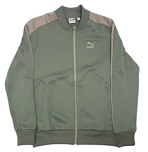 PUMA Men's T7 Bomber Jacket Agave Green/Vintage Khaki Outerwear