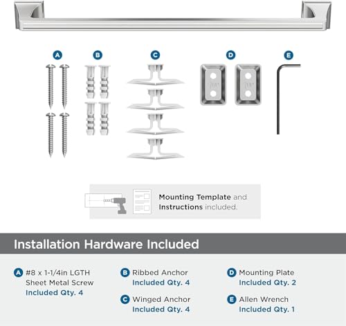 Image of Amerock Mulholland 18 inch Chrome Towel Bar