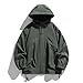 Rain Jacket Men Fashion Lightweight Hooded Raincoat Fashion Waterproof Windproof Jacket Outdoor Hiking Windbreaker