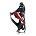 Wiel Lightweight Full Carbon Fiber Bicycle Bike Light Drink Water Bottle Cage Holder (Black Red)